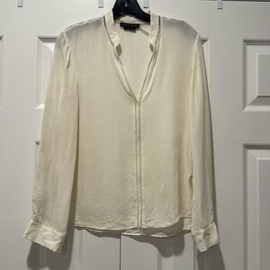 Alice + Olivia cream silk blouse